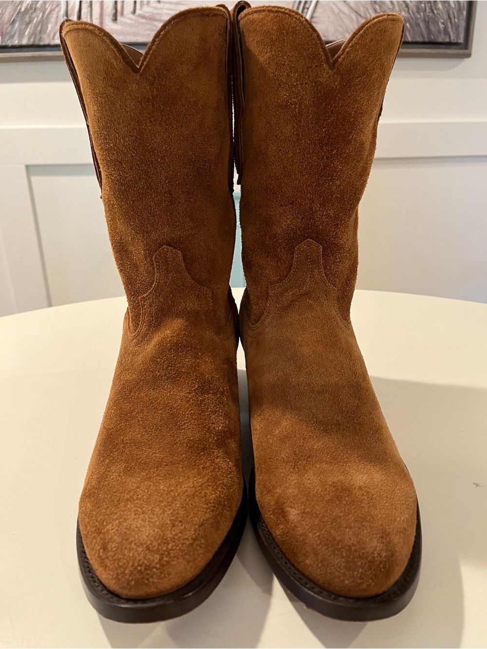 Men’s Rujo Round Toe Suede Roper Boots